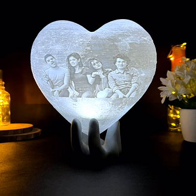 sg 3d print personalized 3d love moon lamp with custom image - warm white light
