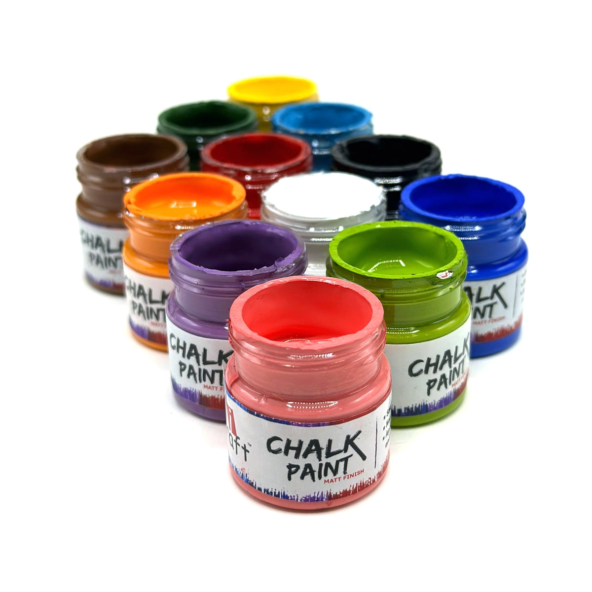 iCraft Starter Pack Chalk Paint Set - 12 Colors | Non-Toxic Eco-Friendly Paint-2