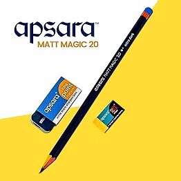apsara matt magic pencil 2.0 - dual colored writing pencils with extra dark lead