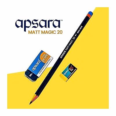 apsara matt magic pencil 2.0 - dual colored writing pencils with extra dark lead