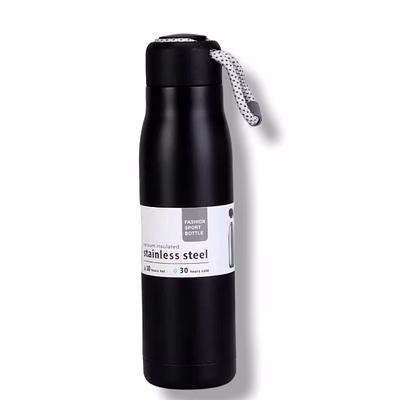 sleek steel rope bottle - 500ml, perfect for office, college, and school use