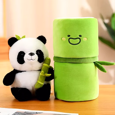 new bamboo tube panda plush toy - stuffed animal toy (35cm)