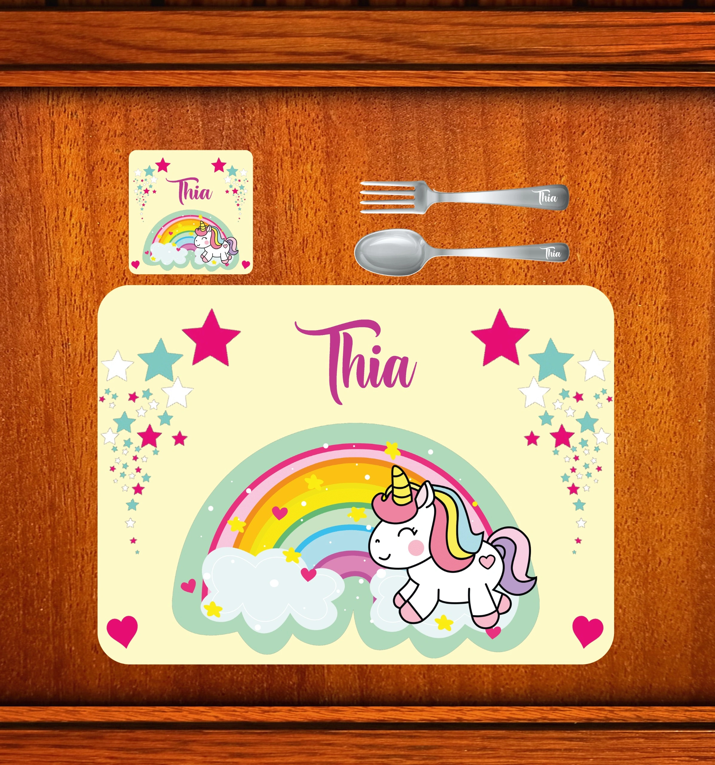 Kids' Table Mat Set Combo - Personalized Children's Dinner Set-2