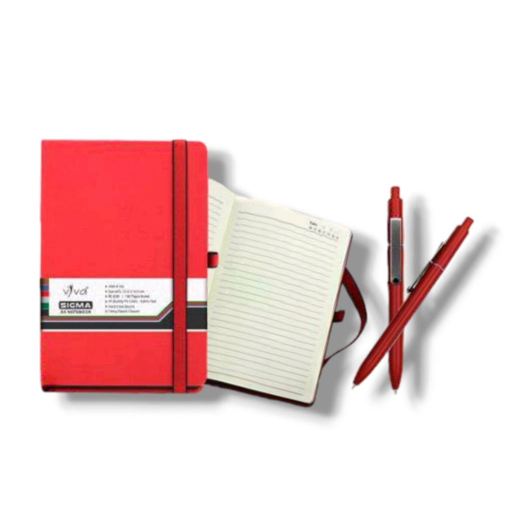 Viva Sigma - NP 2 in 1 Gift Set | Premium Notebook and Pen Set-RED-2