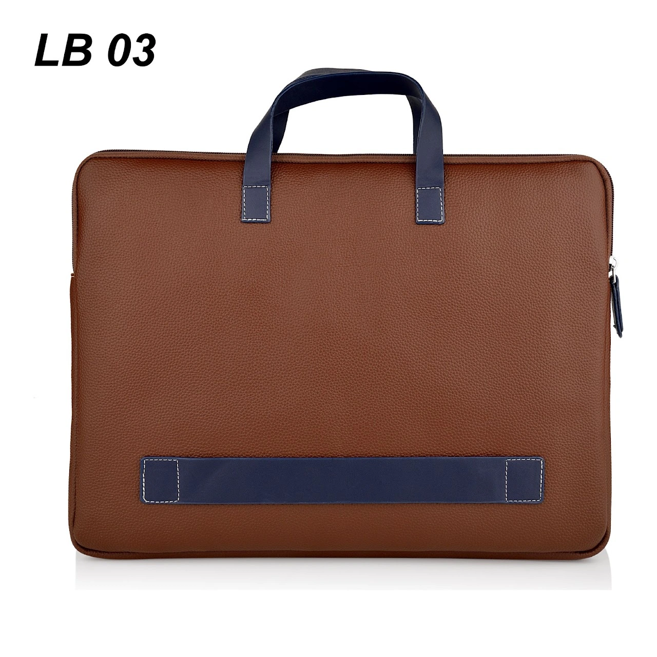 Premium Leather Laptop Sleeve Case - Luxury 15.7-Inch Protection-Blue-3