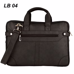 premium pu leather laptop spacious 17.4-inch laptop bag with handles – durable, stylish & travel-friendly (44x6x33 cm)