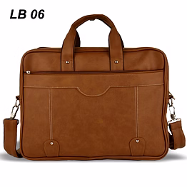 premium brown laptop bag - tan