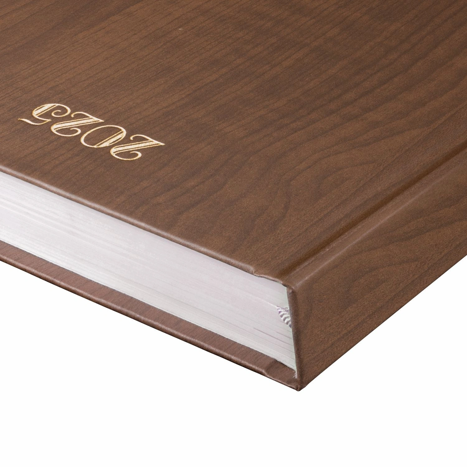 Anupam Dash 2025 Dated Diary (80 GSM) - WOOD BROWN - FRONT CORNER