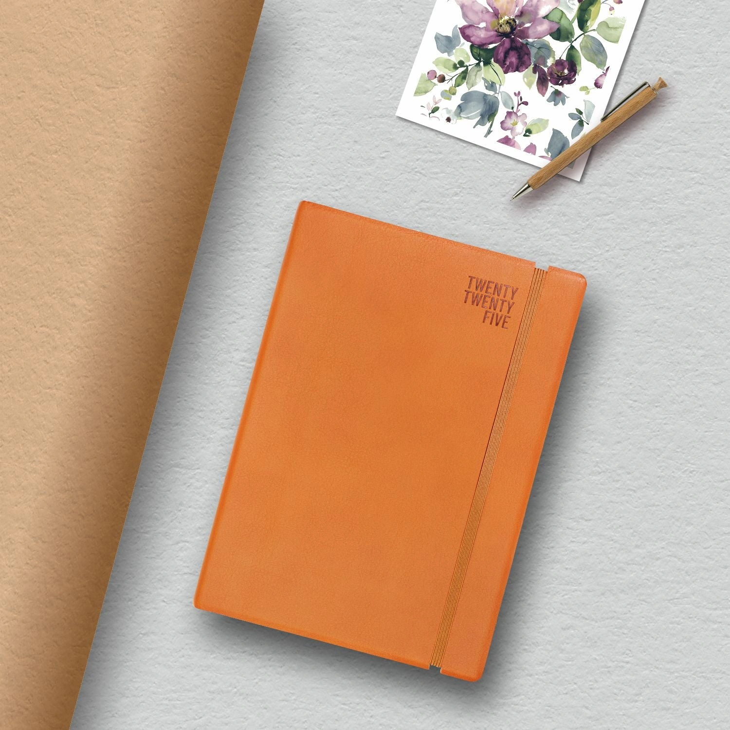 Anupam FLXY Diary 2025 - Daily Planner with Elegant Design and Comprehensive Functionality-Tan-A5-5