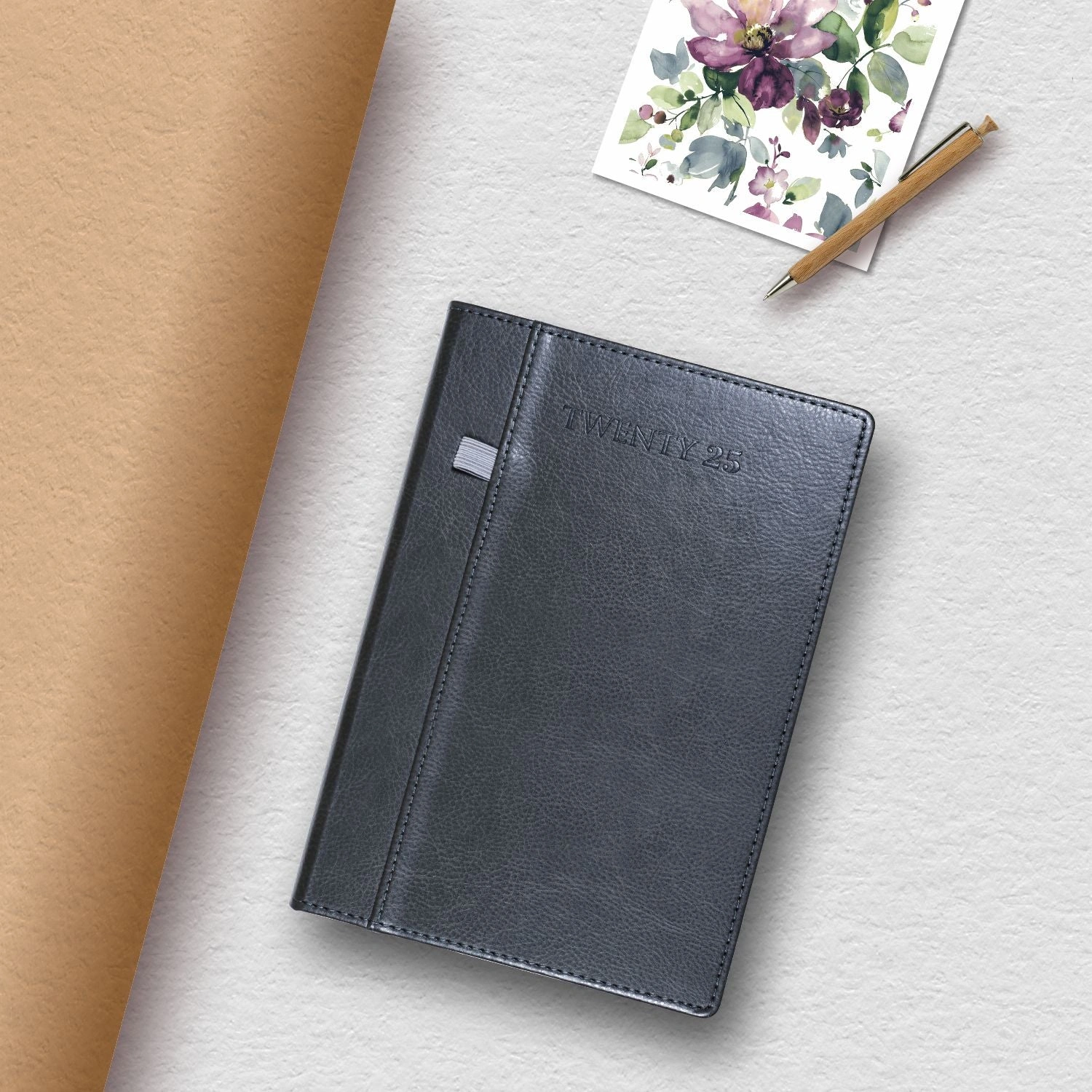 Anupam Exec Diary 2025 (80 GSM) - Daily Planner &amp; Organizer with Additional Pages-Grey-A5-3