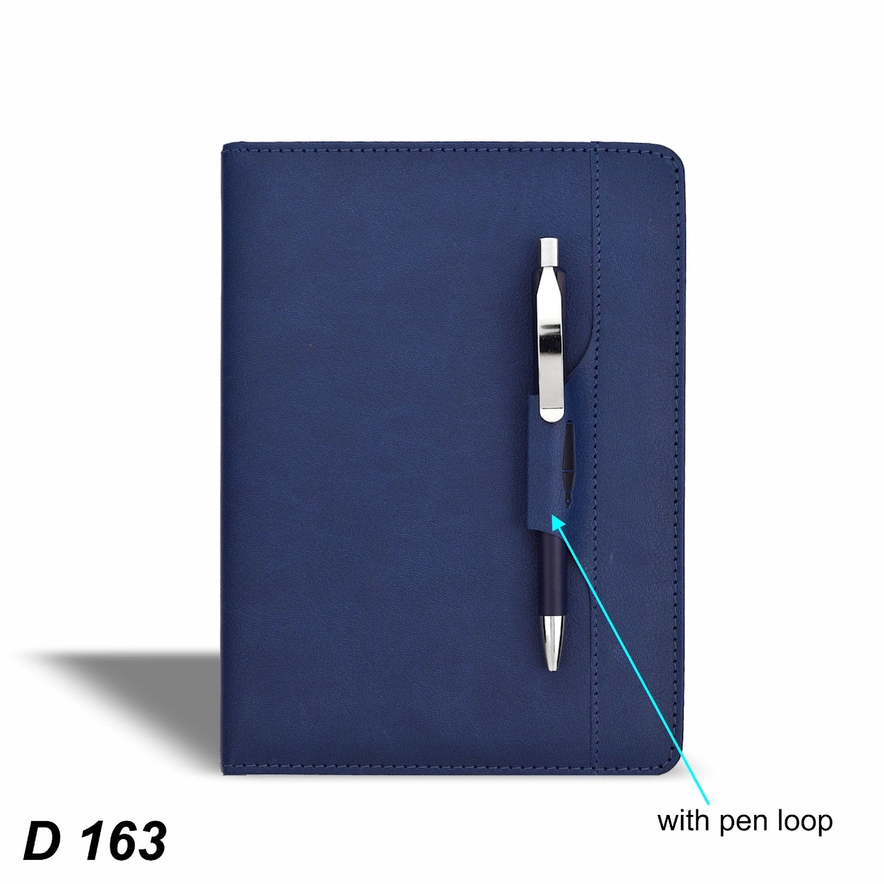 Premium PU Leather Notebook with Pen Loop - For Stylish &amp; Practical Note-Taking-Brown-3