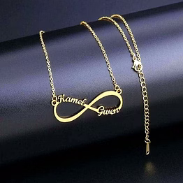 infinity couple name pendant cnc10 - personalized name necklace