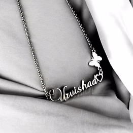 customizable tiny heart name pendant | personalized jewelry