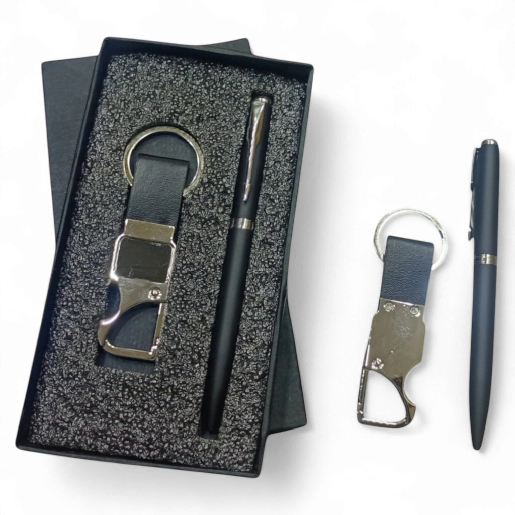 Personalized 2-in-1 Metal Pen and Keychain Combo Set-3