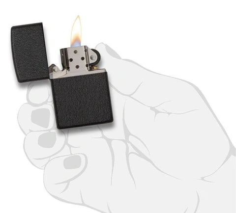 Classic Black Crackle Zippo Lighter-2