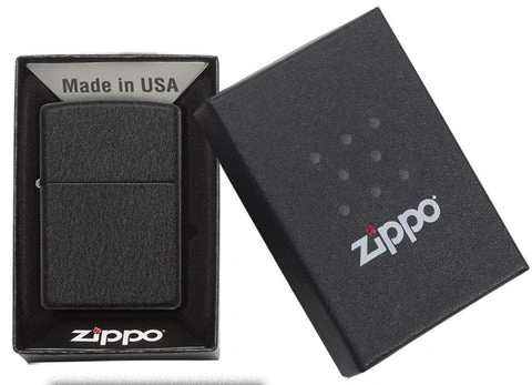 Classic Black Crackle Zippo Lighter-3