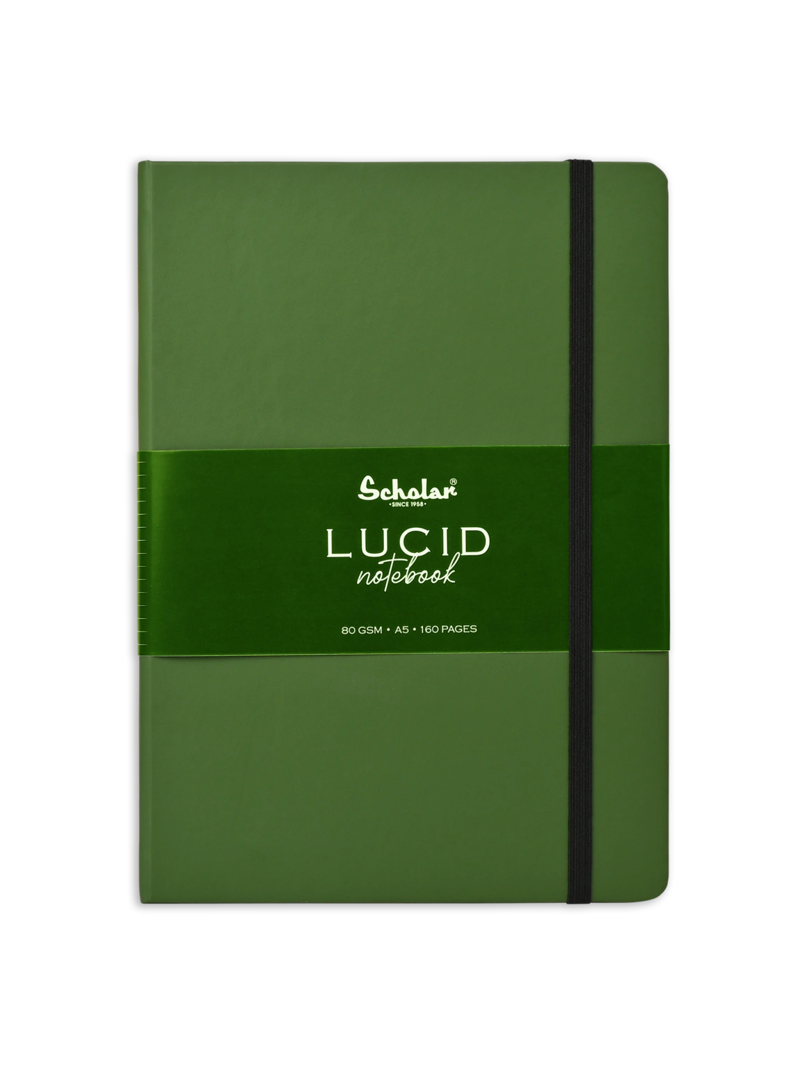 Scholar Notebook Lucid - Premium Ivory Paper Journal-LUC2-EmeraldGreen