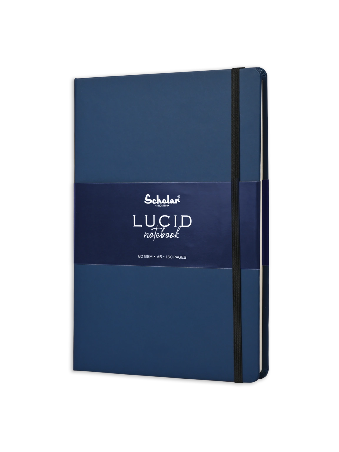 Scholar Notebook Lucid - Premium Ivory Paper Journal-Navy Blue-A5-1