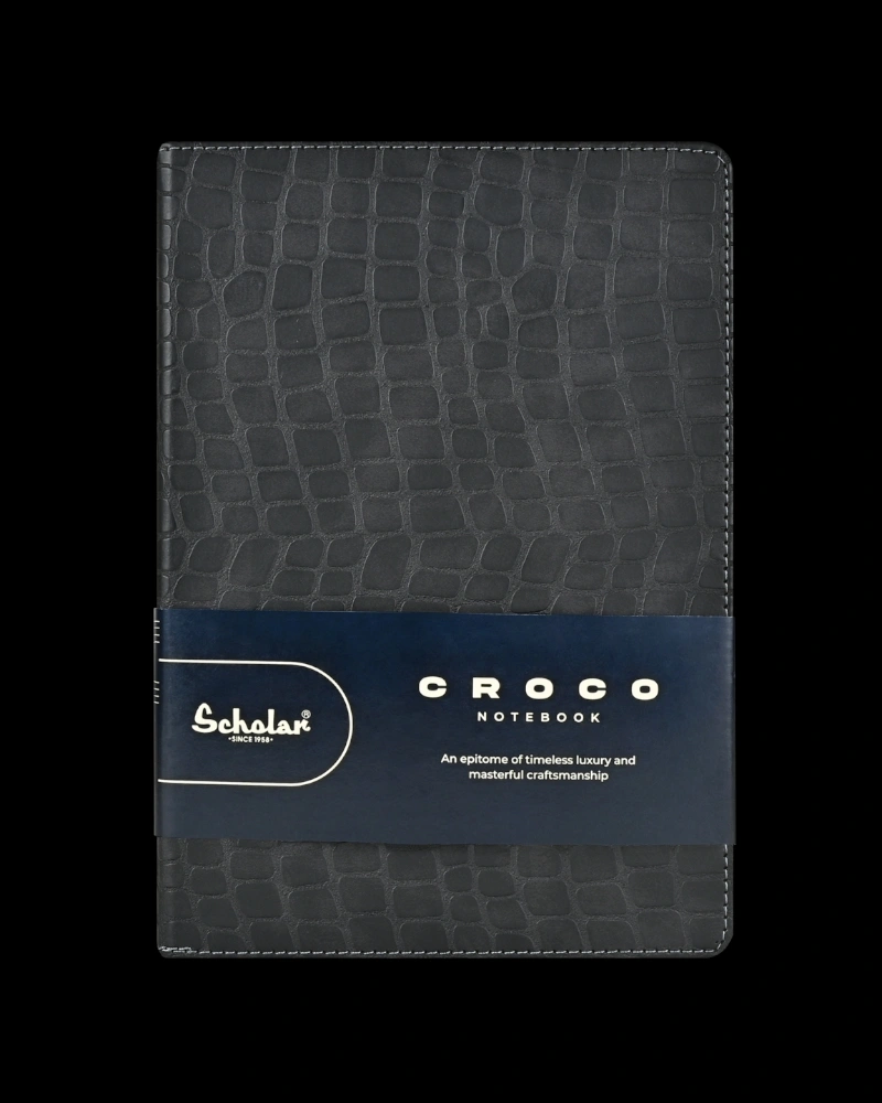 Luxury Scholar Notebook - Croco (CRC2)-Grey-2