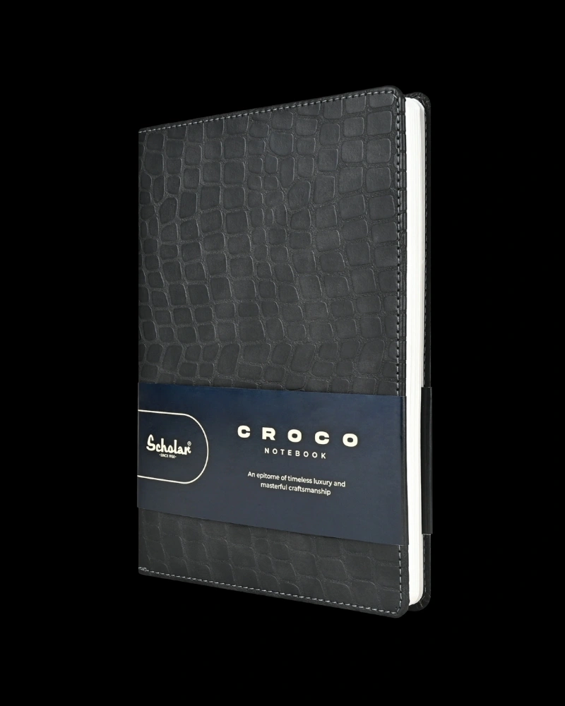 Luxury Scholar Notebook - Croco (CRC2)-Grey-3