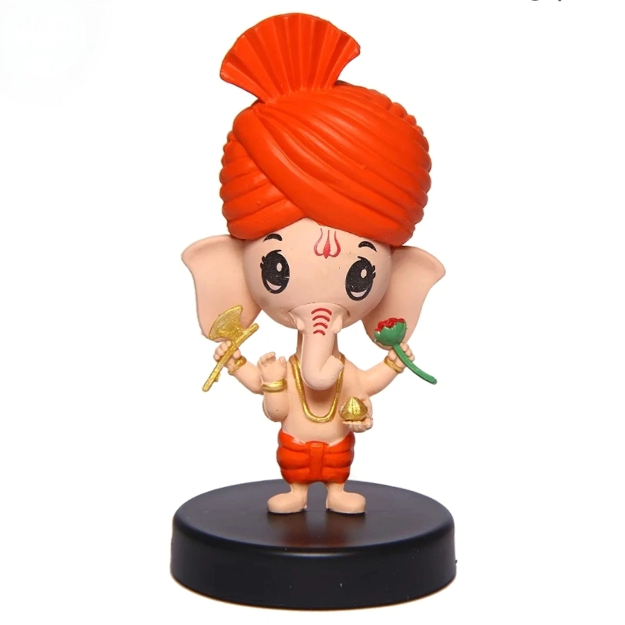 Divine Connection: Customize Your Spiritual Space with Mythological Bobble Heads-Sitting Ganesha-1-5