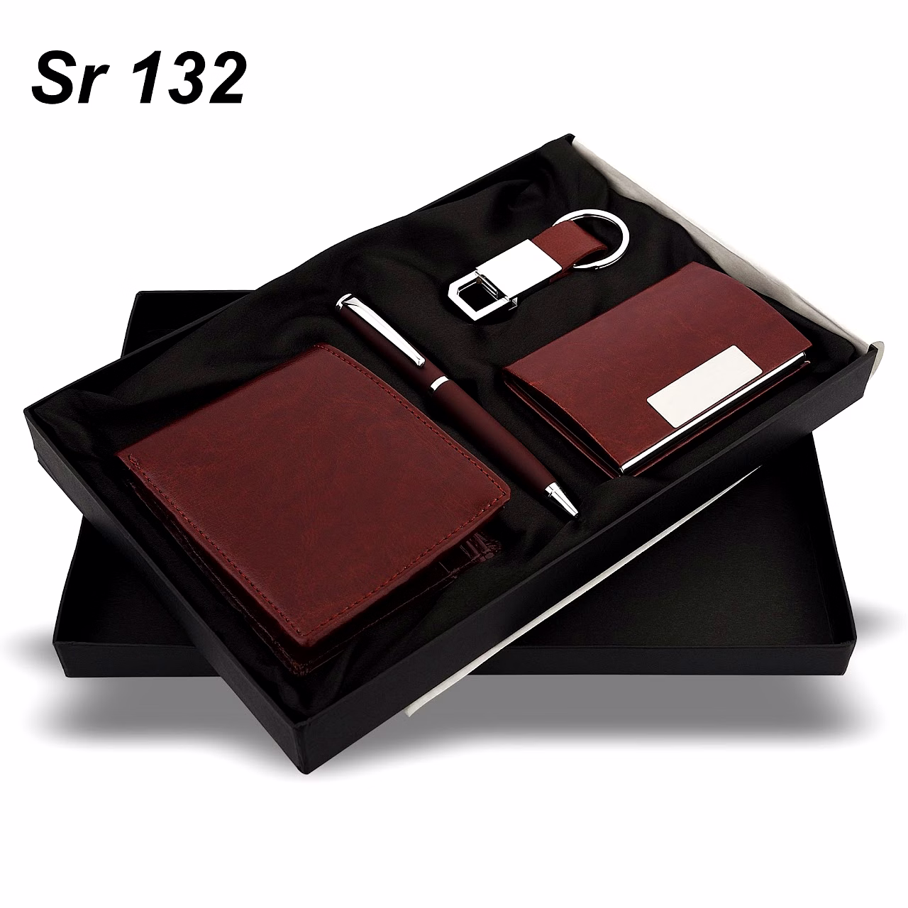 Estilo Brown Pen, Wallet, Cardholder & Keychain - Premium Accessories Set image 1