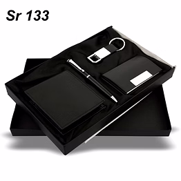 estilo black pen, wallet, cardholder & keychain set