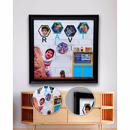 personalized miniature photo frame - elegant 5-photo collage frame