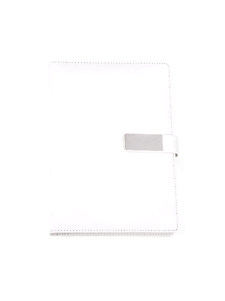 Elegant White 4-in-1 Gift Set: Wireless Mouse, 32GB USB Drive, Premium Pen, and Diary