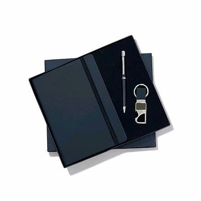 versatile 3 in 1 combo set: diary, pen & hook keychain