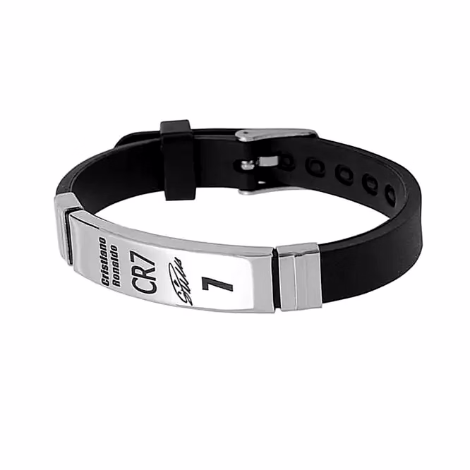 Adjustable PVC Strap Men's Bracelet - Stylish Wristwear for Men image 3