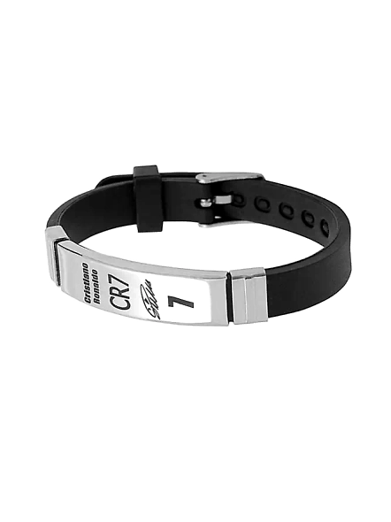 Adjustable PVC Strap Men's Bracelet - Stylish Wristwear for Men