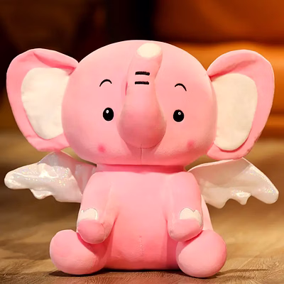 cute pet angel dumbo doll long nose elephant soft stuffed plush toy