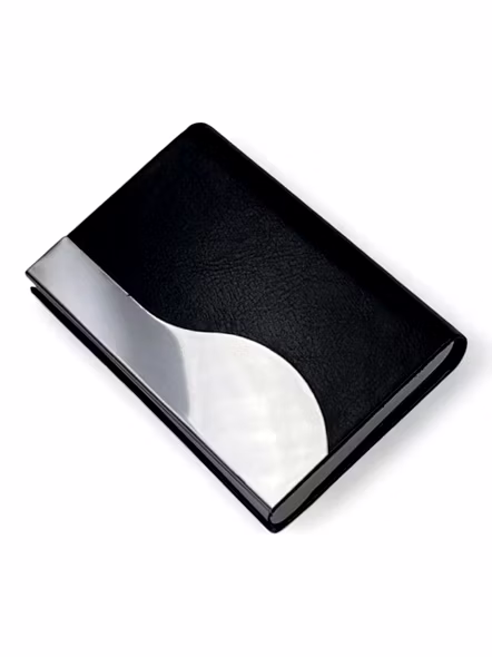 Premium PU Leather Business Visiting Card Holder - Customizable Logo Branding