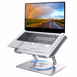 360 rotating metal laptop stand - ideal for home, office, and travel