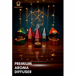 wow nandi premium aroma diffuser - tranquility infused wooden essence
