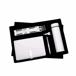 5-in-1 tech combo set: laptop stand, pen drive, diary, temperature bottle