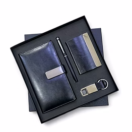 professional 4 in 1 combo set - advocate style diary, cardholder, pen, and keychain