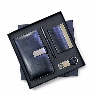 professional 4 in 1 combo set - advocate style diary, cardholder, pen, and keychain