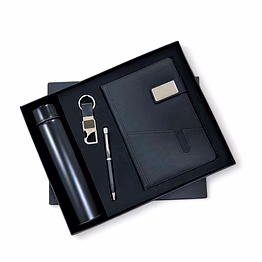 4 in 1 combo set - stylish pocket diary, temperature bottle, keychain & hook keychain