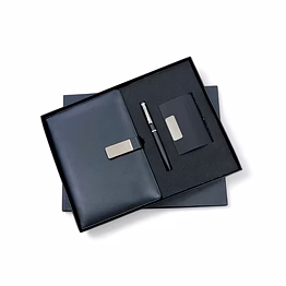 premium pu leather 3 in 1 combo set: diary, pen, and cardholder