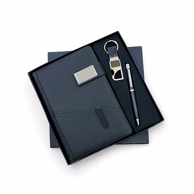 efficient 3 in 1 combo set - pocket diary, pen, and keychain