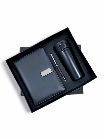 3 in 1 Combo Set - Premium PU Diary with Hot Cold Tumbler and Ball Pen
