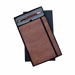 wooden finished diary with ball pen combo set