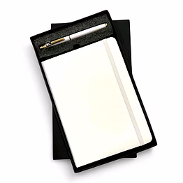 dual combo set - elastic diary with profession logo ball pen