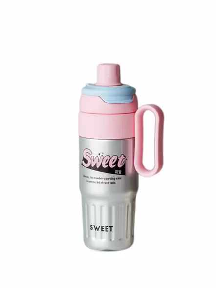 Cute Sweet Stainless Steel Double Wall Drinking Tumbler - 780ml Capacity