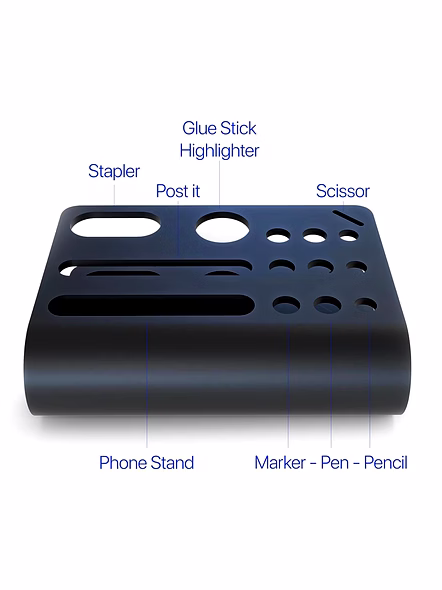 Multiple Desk Stand - Durable Steel Desk Organizer-Black-2