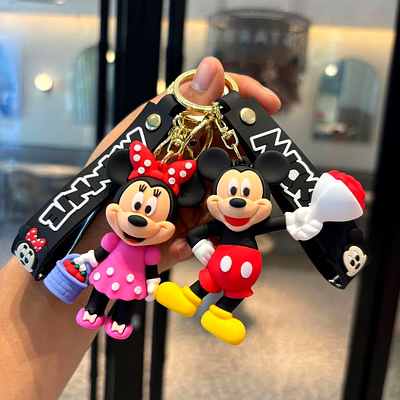 fancy keychain mickey - mine mouse silicon keychain | disney fan accessory