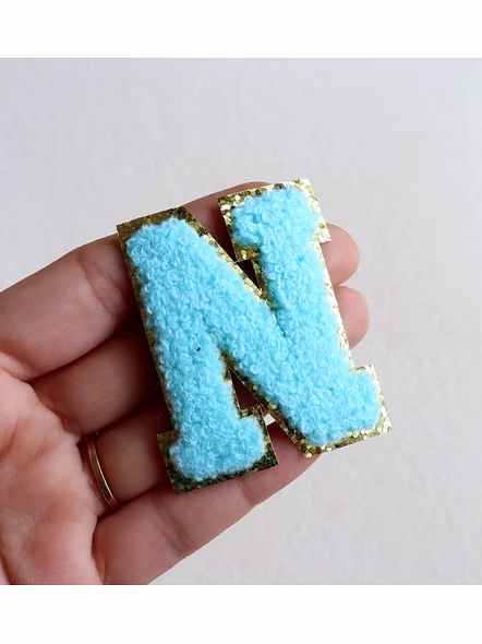 Premium Chenille Patches for DIY Projects - Fabric Embroidered-Single-White-4