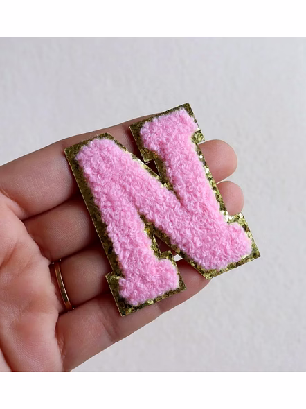 Premium Chenille Patches for DIY Projects - Fabric Embroidered-Single-White-5